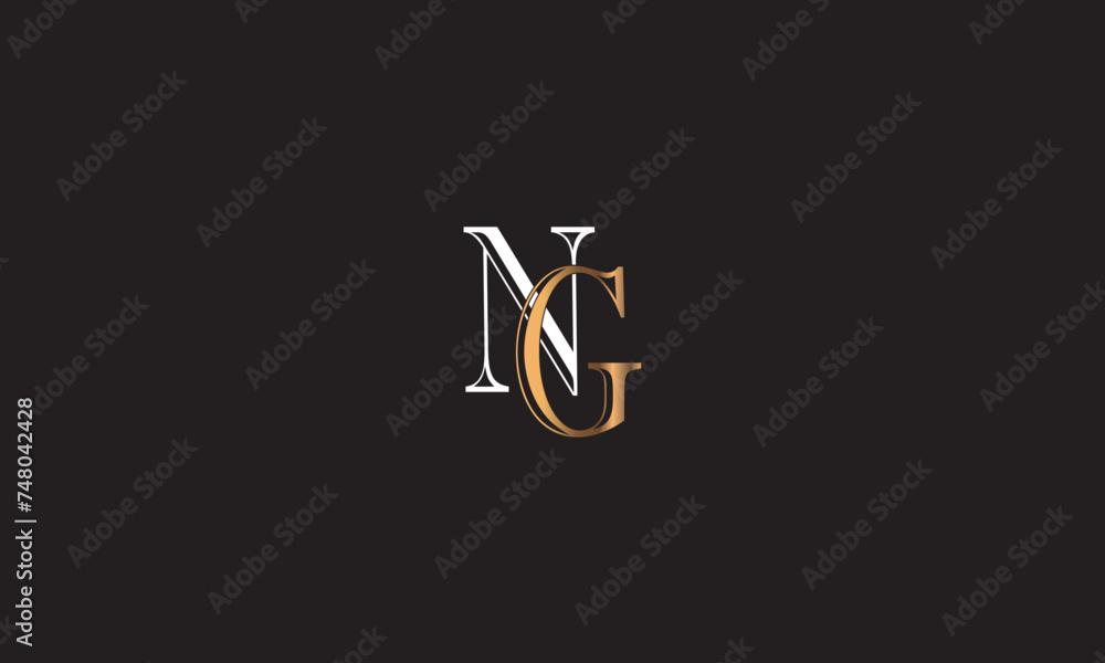 NG, GN , G , N , Abstract Letters Logo Monogram NG, GN , G , N , Abstract Letters Logo Monogram