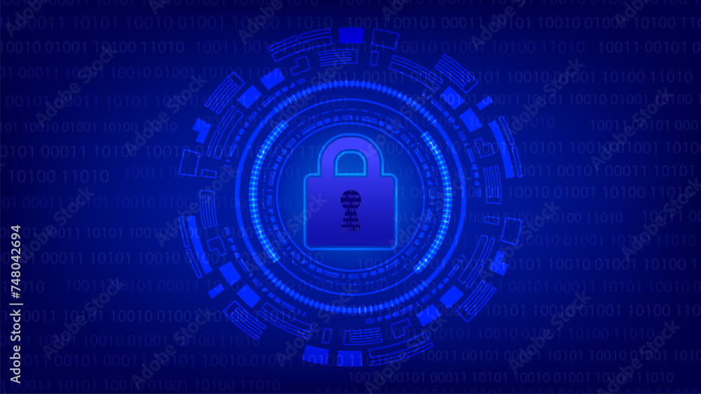 Fototapeta premium Polygon cloud computing, Cloud Technology, Connecting the Digital World with database icon. Content of digital high tech. Intelligent cyberspace on blue background.