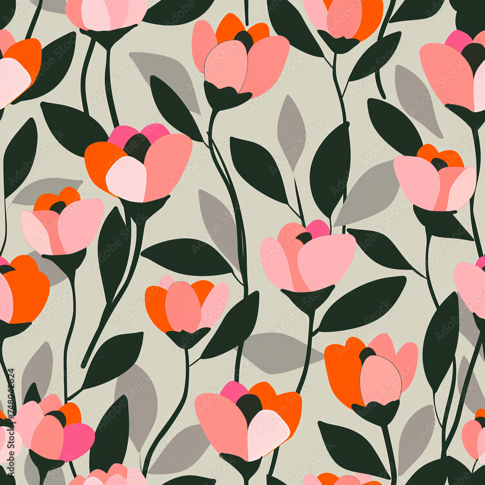 Floral vibrant seamless pattern Floral vibrant seamless pattern