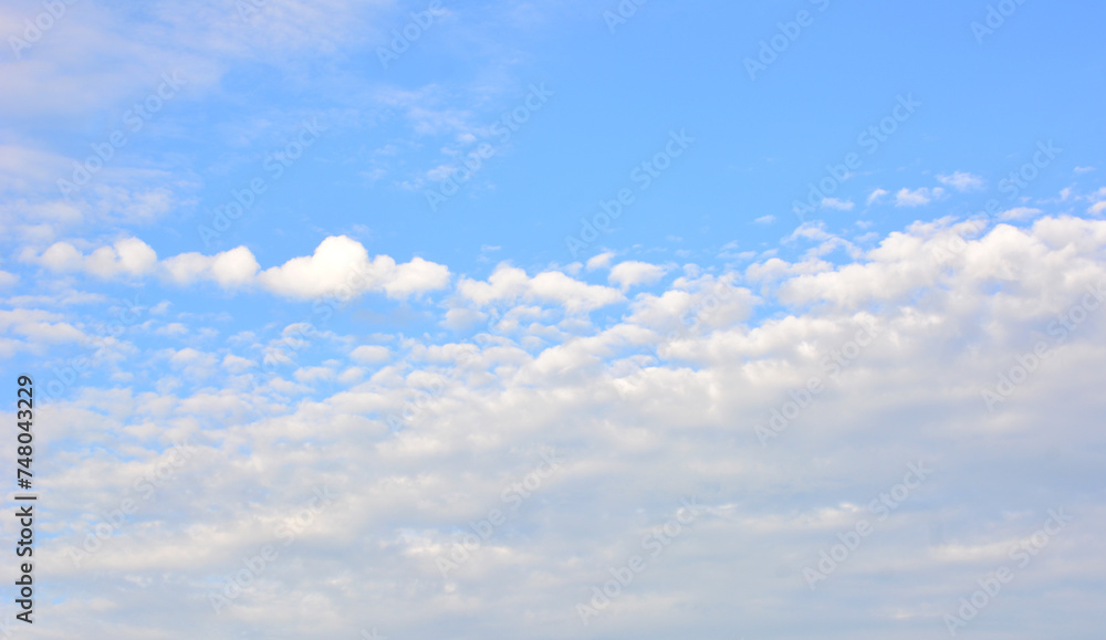 Fototapeta premium cloudscape with azure cky and white clouds 