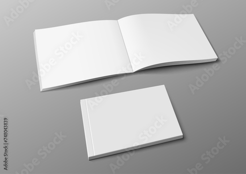 Realistic 3D Cover Brochure, Book Or Catalog Mock Up