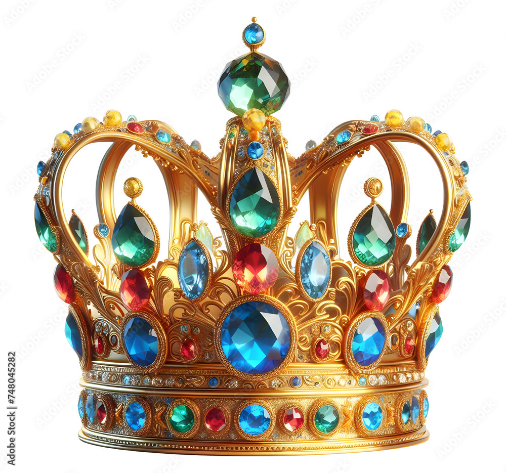 Gorgeous jeweled king crown png queen crown png royal coronation crown png diamond crown png jeweled crown png king crown transparent background