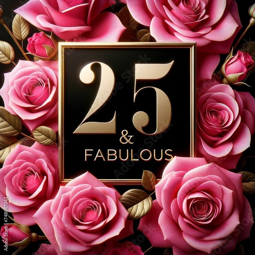 Quarter Century Pink Roses & Fabulous Celebration photo