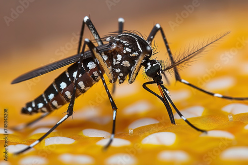 Tiger mosquito close up detailed view © Roman