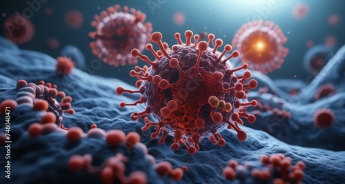  Viruses in a microscopic world  a close-up view of the unseen threat
