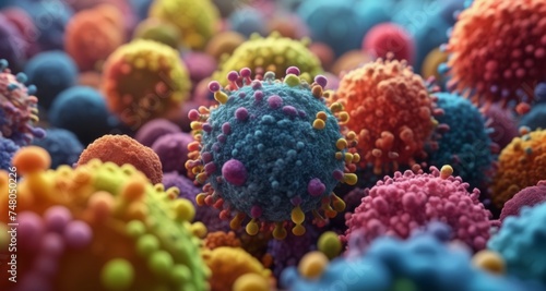  Vivid Viruses - A colorful representation of the microscopic world
