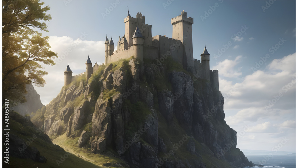 towering castle concept medival era 