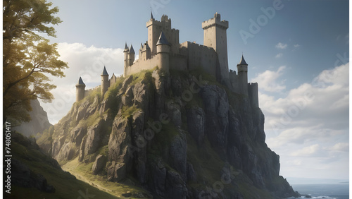 towering castle concept medival era 