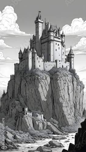 towering castle concept medival era 