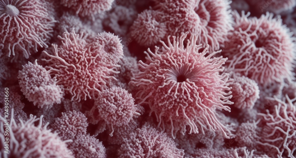 Close-up of a coral-like structure, possibly a microscopic organism or a unique material Close-up of a coral-like structure, possibly a microscopic organism or a unique material