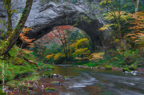 Tableau sur toile 秋の帝釈峡の雄橋