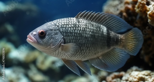  Underwater beauty - A close-up of a fish in its natural habitat