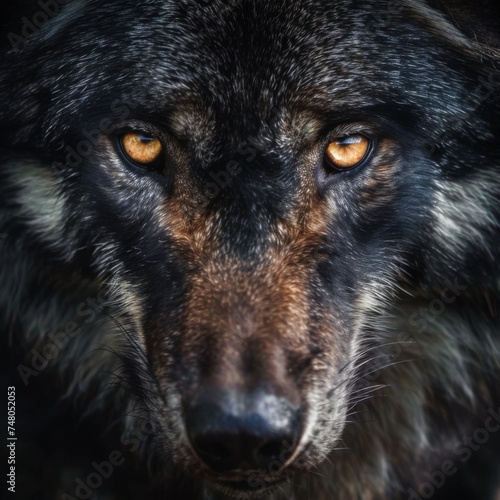 Wolf eyes, Chimeras in security services, macro fur