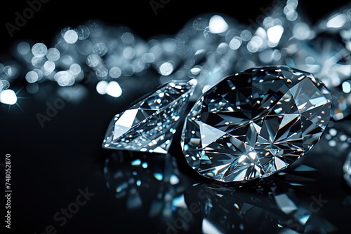 Luxury diamond on a dark background.