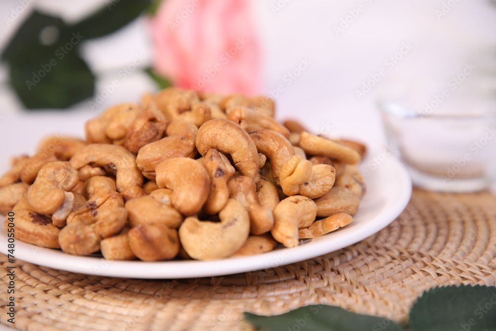 Grilled cashew nuts in a bowl Grilled cashew nuts in a bowl