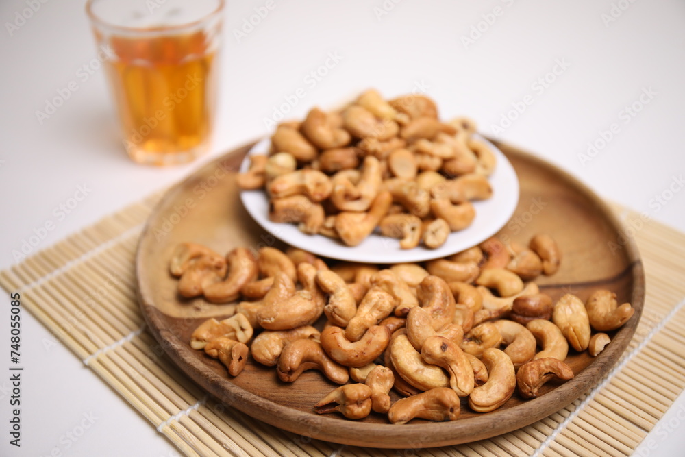 Grilled cashew nuts in a bowl Grilled cashew nuts in a bowl