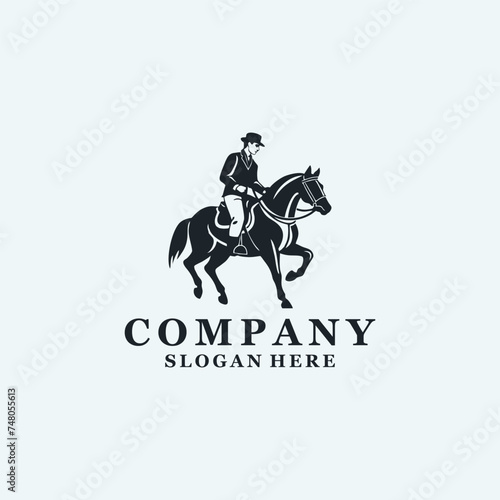 Vector horse head or strong animal logo design. 