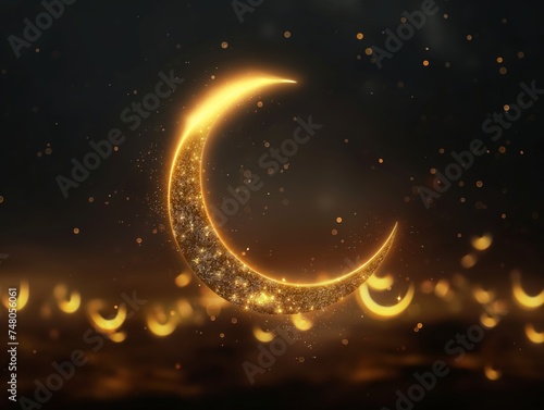 Eid al-Adha with a crescent moon