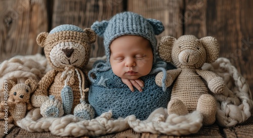 baby teddy bear newborn session wylie photo