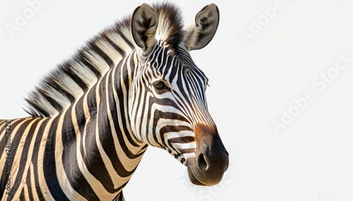 zebra isolated on white background 