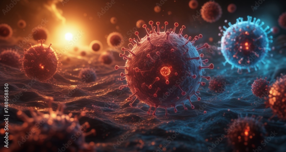 Viral Infection - A Microscopic Battle Viral Infection - A Microscopic Battle