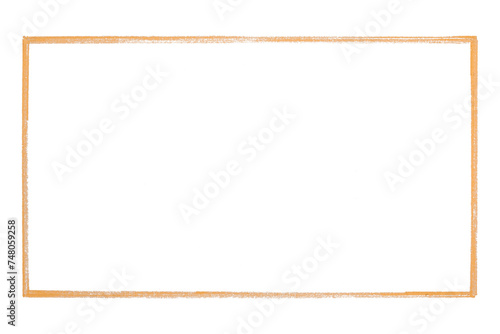 Orange frame isolated on transparent background
