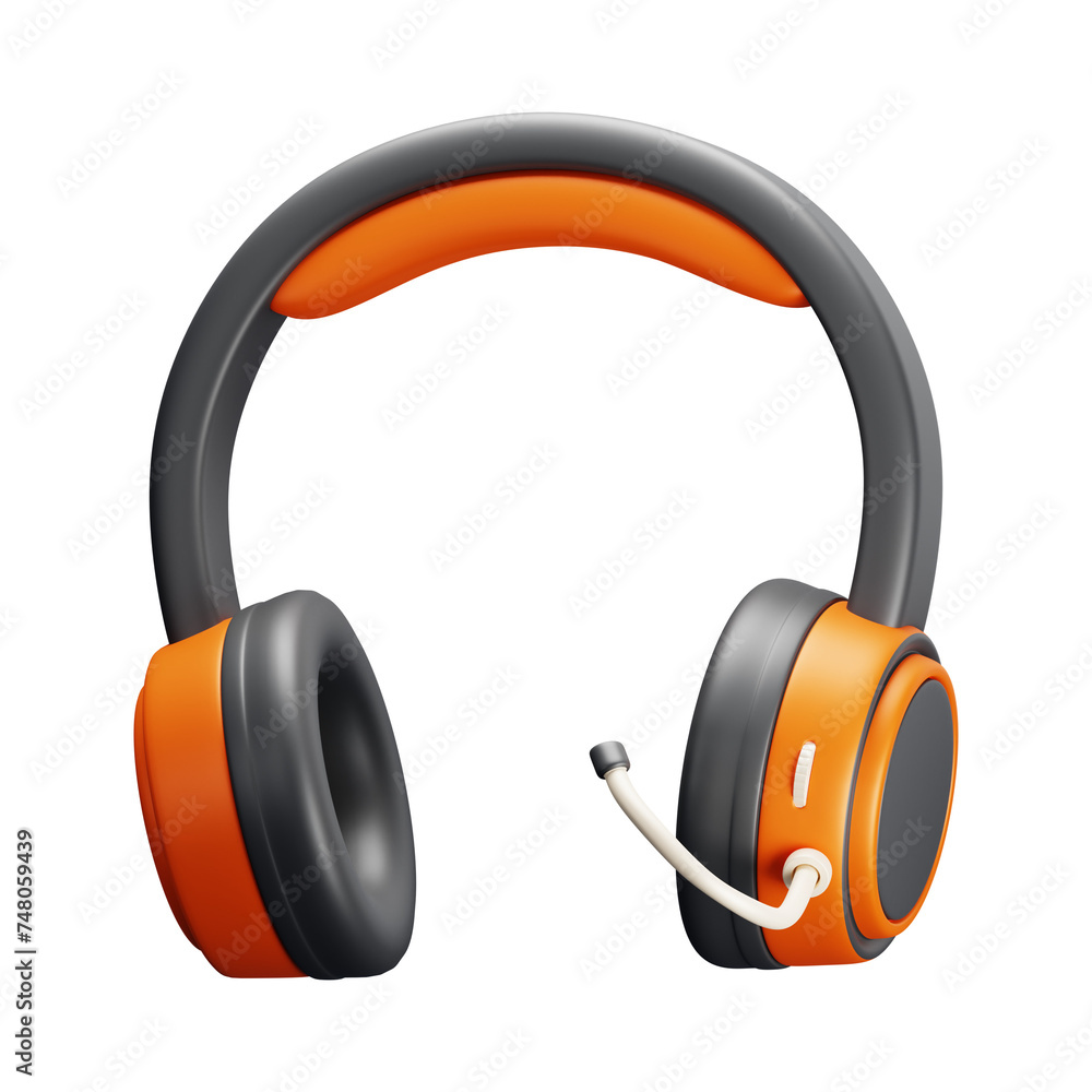 3D illustration of headphone. wireless headphones 3D illustration of headphone. wireless headphones