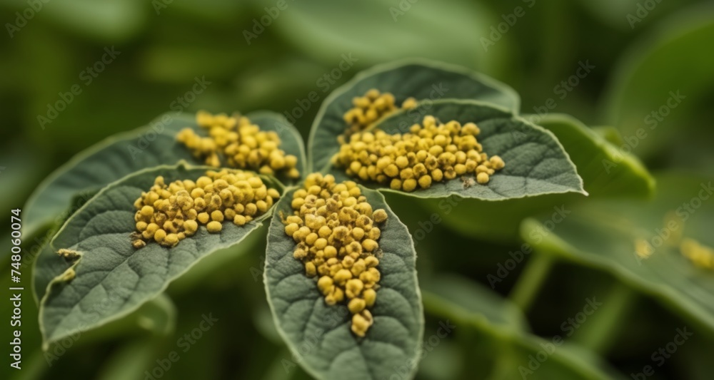 Blooming with yellow pollen, a vibrant botanical beauty Blooming with yellow pollen, a vibrant botanical beauty