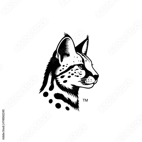 Serval head logo symbol icon