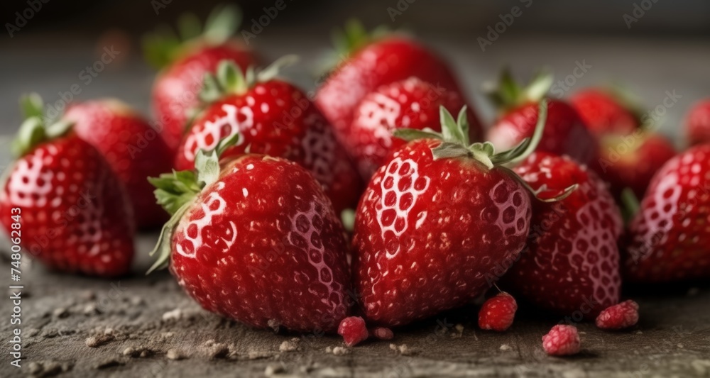  Freshly picked strawberries, ready for a sweet treat!