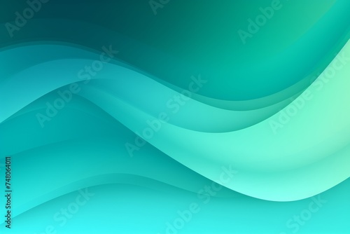 Aqua Green to Cerulean abstract fluid gradient design  curved wave in motion background for banner  wallpaper  poster  template  flier and cover