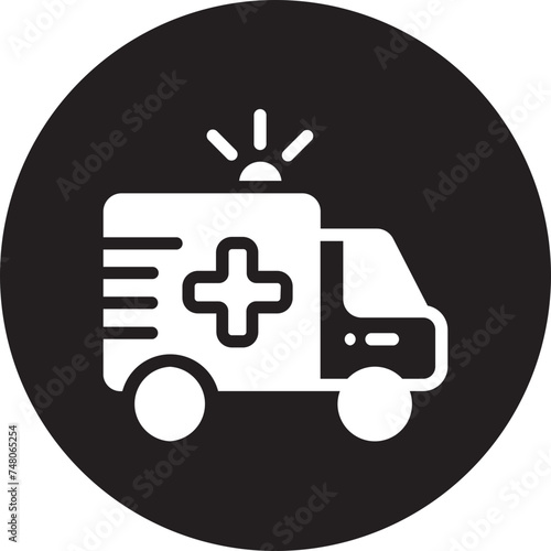 ambulance glyph icon photo