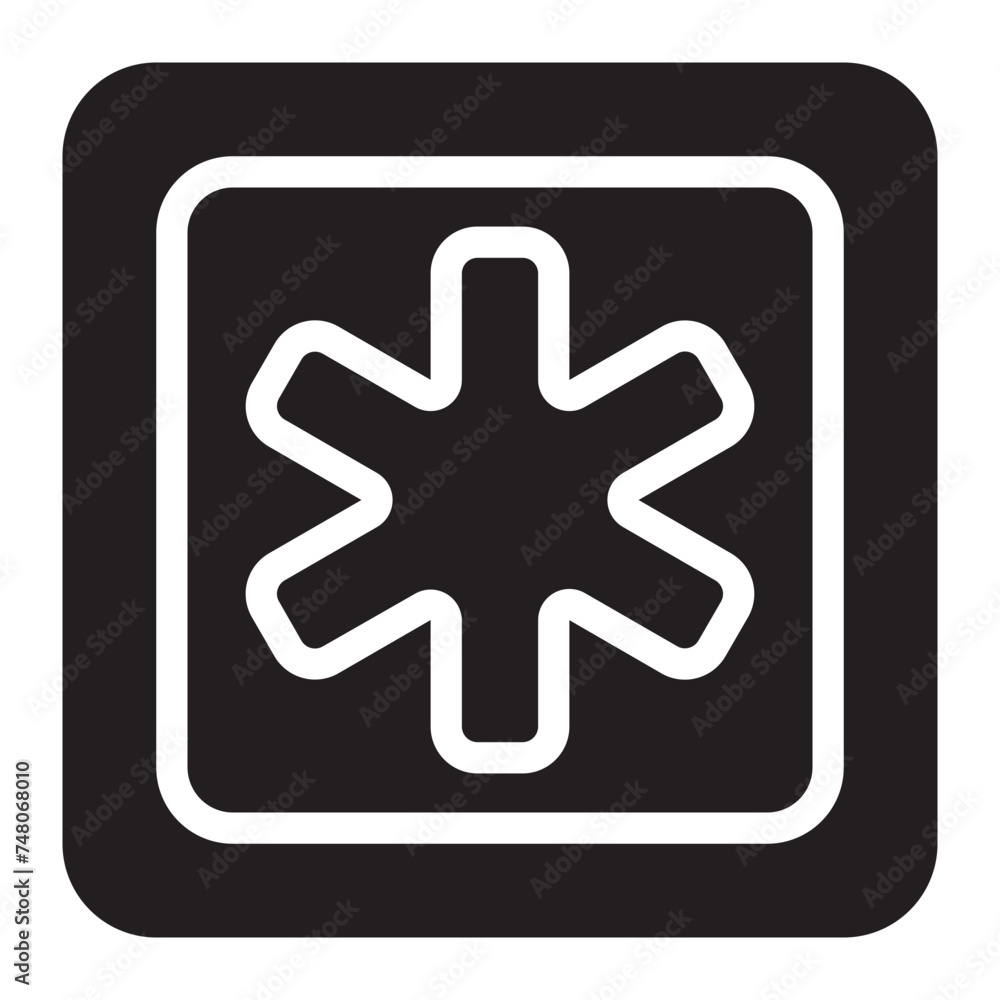 Obraz premium medical glyph icon
