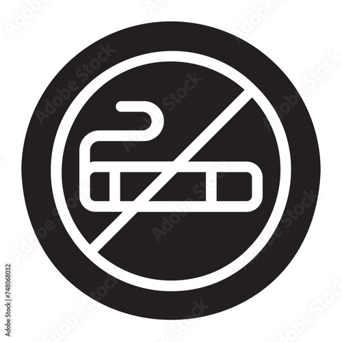 no smoking glyph icon