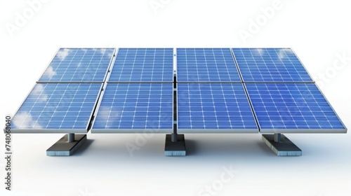 Solar panels isolated on white background.