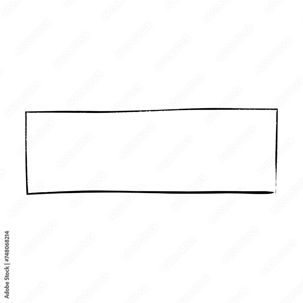 Frame rectangle elongated element, outline border grunge shape icon, decorative doodle for design in vector illustration Frame rectangle elongated element, outline border grunge shape icon, decorative doodle for design in vector illustration