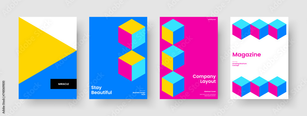 Modern Report Layout. Abstract Brochure Design. Geometric Business Presentation Template. Background. Book Cover. Banner. Poster. Flyer. Advertising. Brand Identity. Pamphlet. Notebook. Magazine
