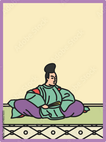 シンプルカラー百人一首　左京大夫顕輔