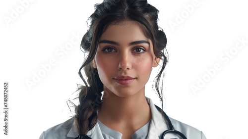 Female doctor with stethoscope.