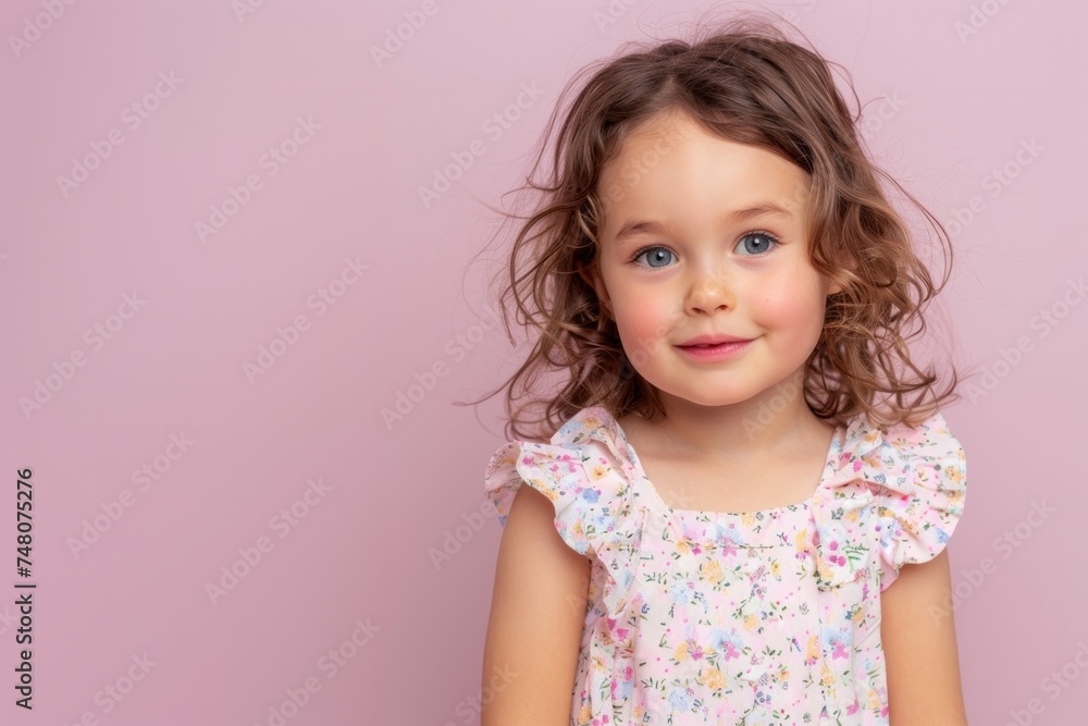 portrait of a smiling child girl isolated over pink background portrait of a smiling child girl isolated over pink background
