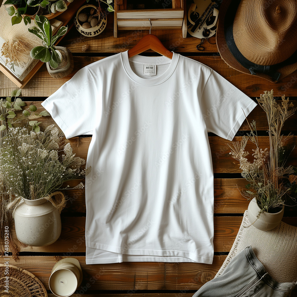 Blank white female t-shirt template front side view isolated on white background. T-shirt design mockup for using promotional Blank white female t-shirt template front side view isolated on white background. T-shirt design mockup for using promotional