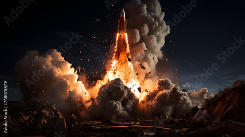 rocket launch background