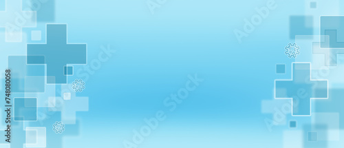 Geometric Medical Cross. Abstract Science Background.