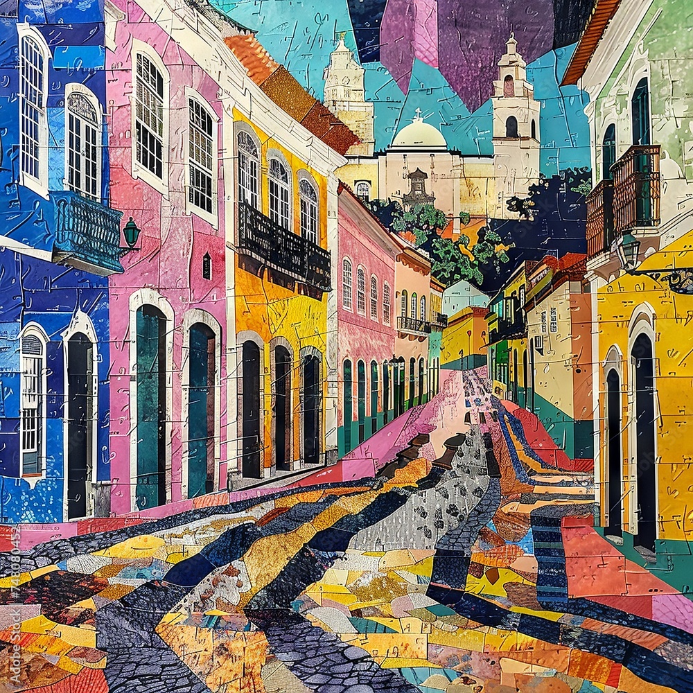 Fototapeta premium Pelourinho's Heritage Art Collage