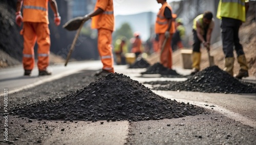 workers at work on a construction site © Ahmad