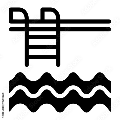 swim glyph icon