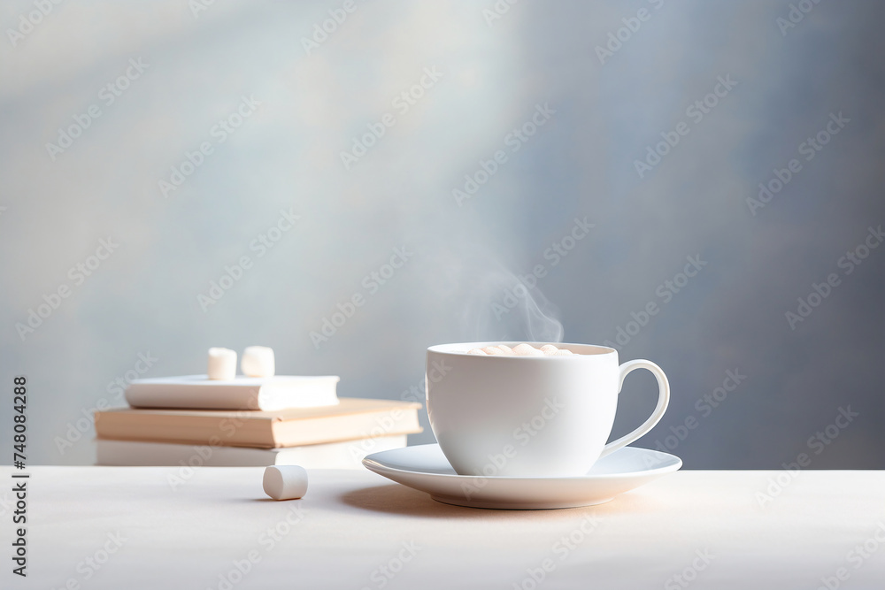 pink mug of cocoa with marshmallows, evoking warmth and holiday cheer, perfect for cozy evenings pink mug of cocoa with marshmallows, evoking warmth and holiday cheer, perfect for cozy evenings