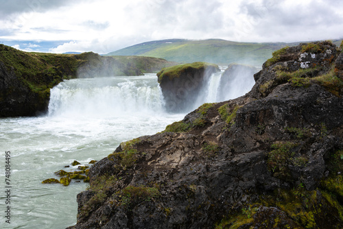 Gullfoss waterfall in Iceland. The most powerful waterfall in Europe.
