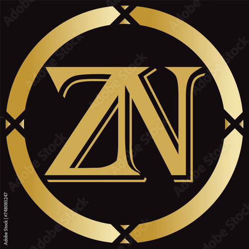 ZN letter branding logo design with a leaf. And your best choice.
