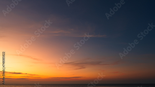 sunset sky over sea in the evening  © Nature Peaceful 